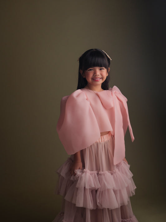 Olivia Filipiniana Top in Blush