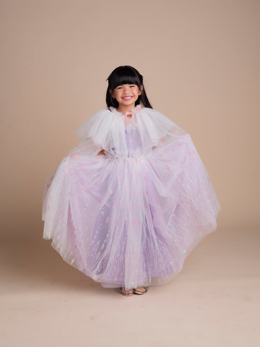 Frozen Snow Queen Dress and Cape (Icy Purple)