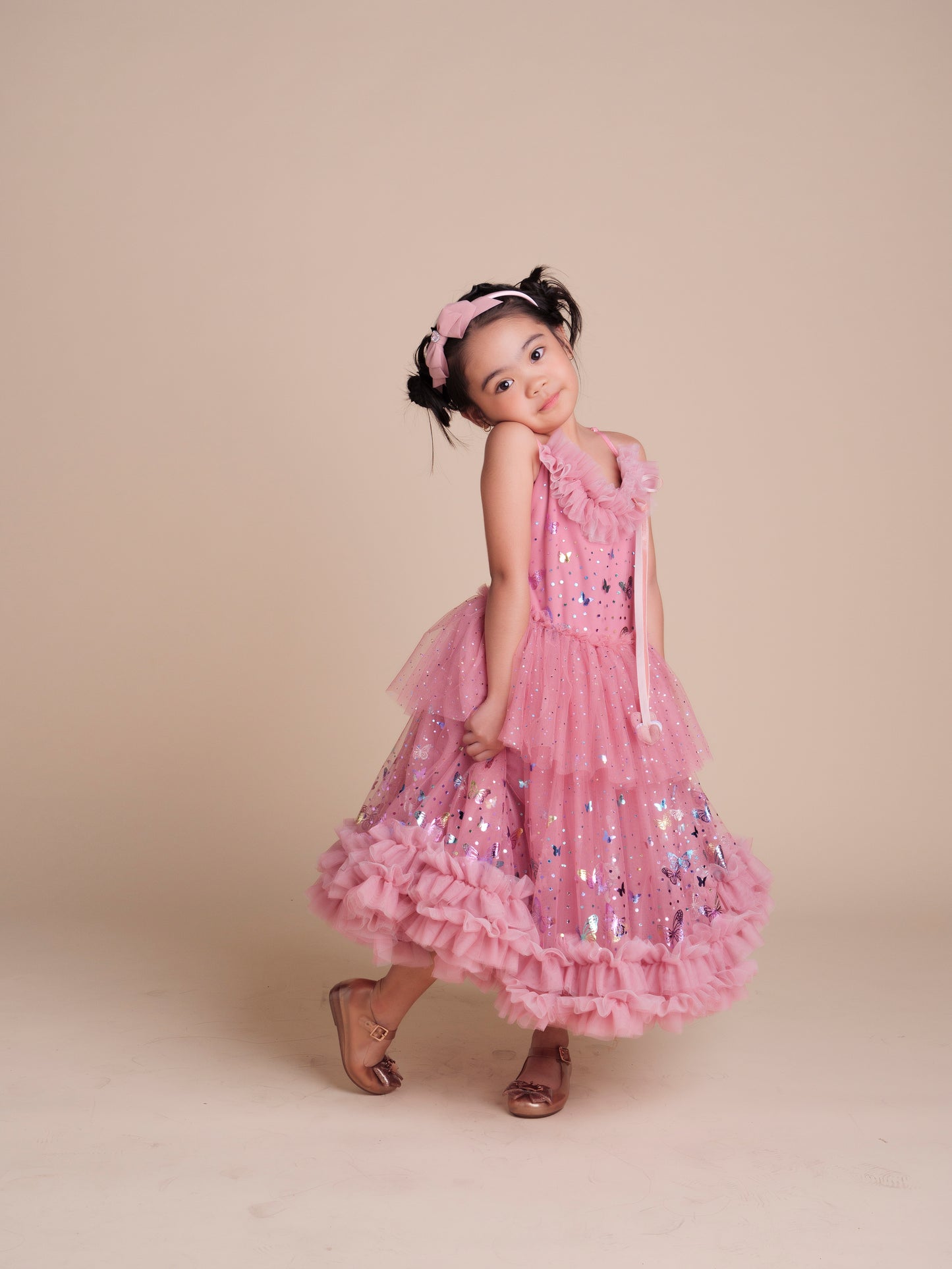 Butterfly Dress in Rose