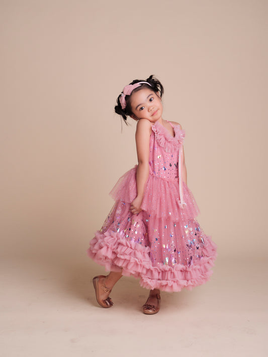 Butterfly Dress in Rose
