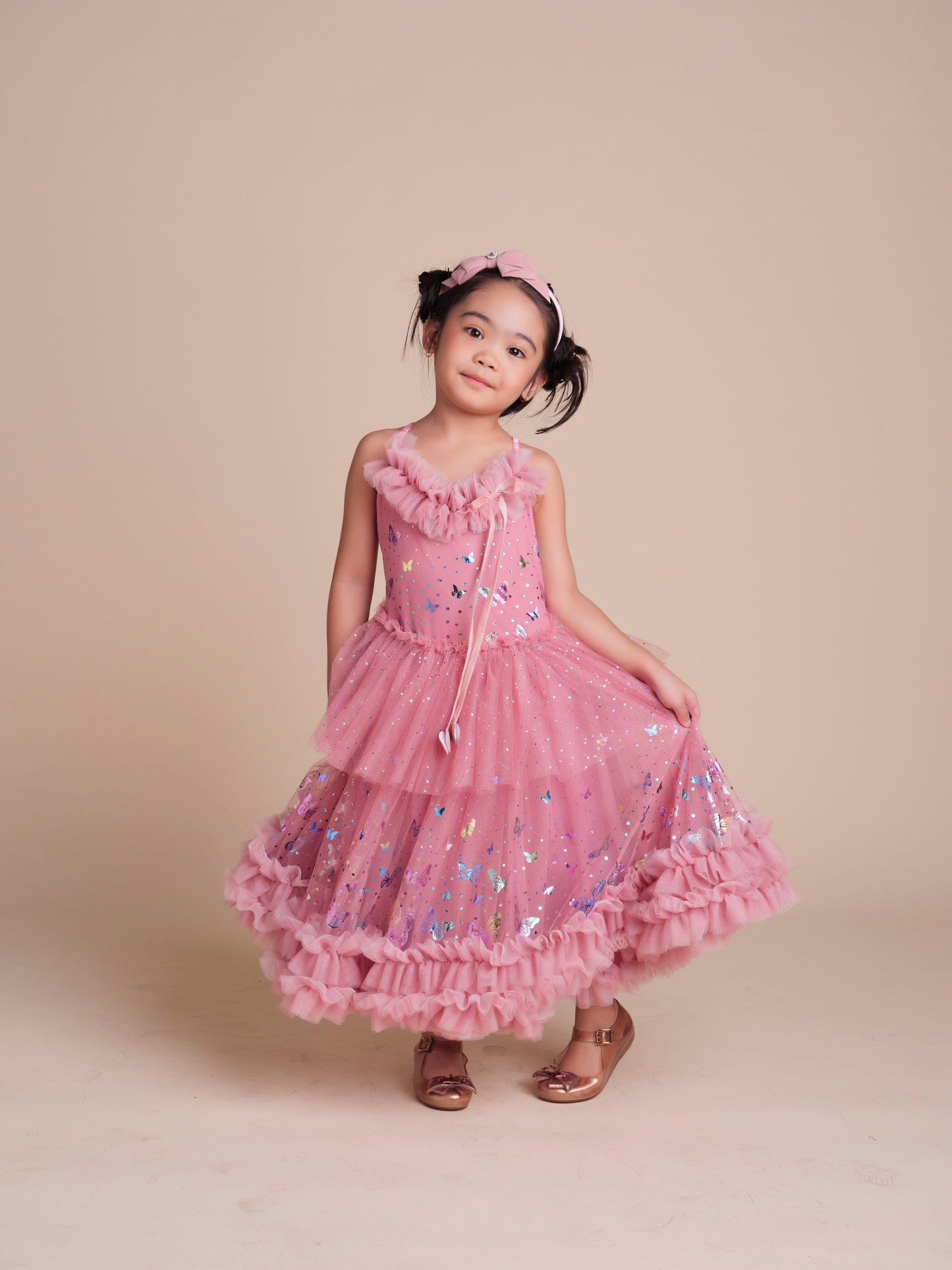 Butterfly Dress in Rose