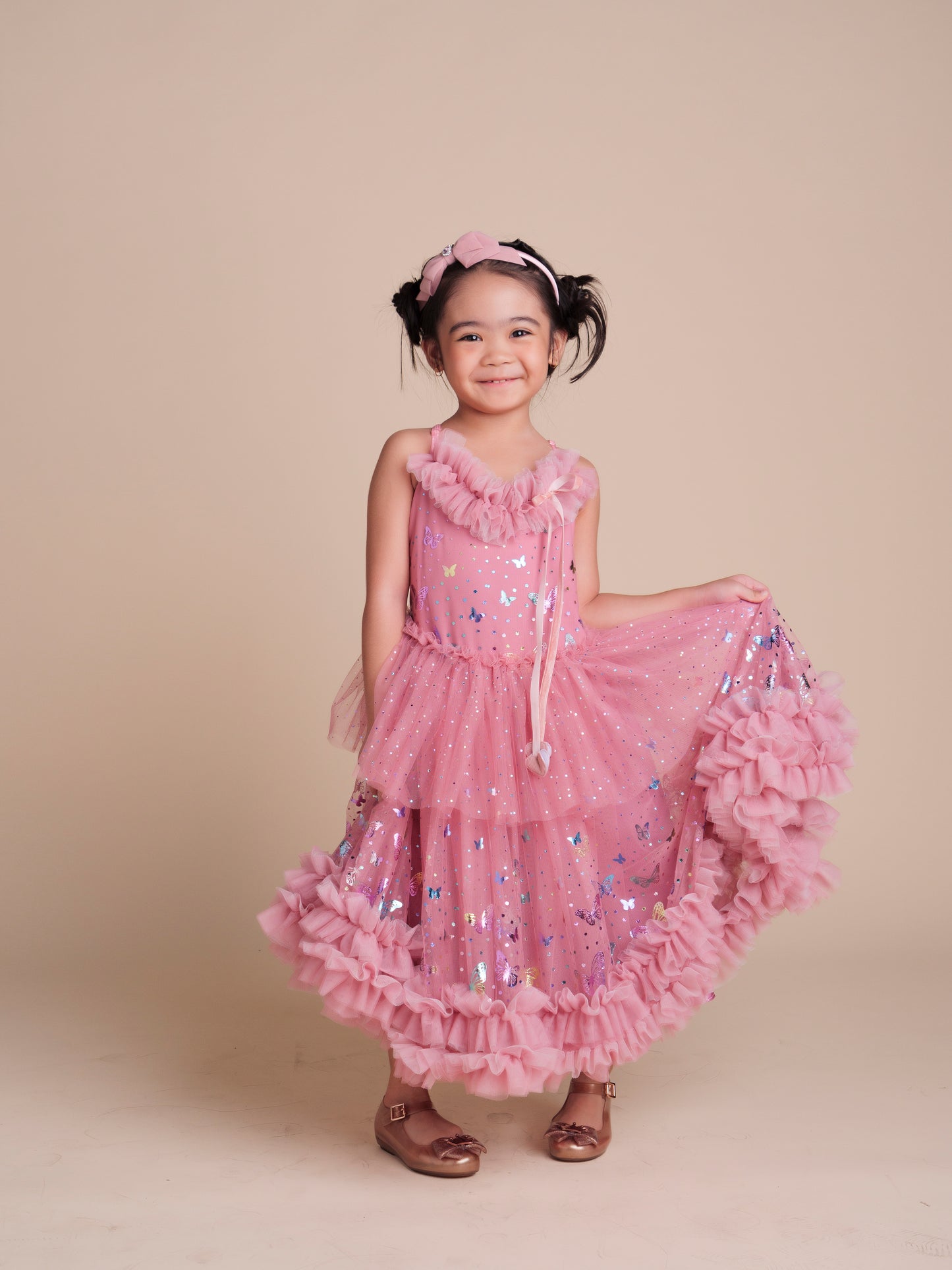 Butterfly Dress in Rose
