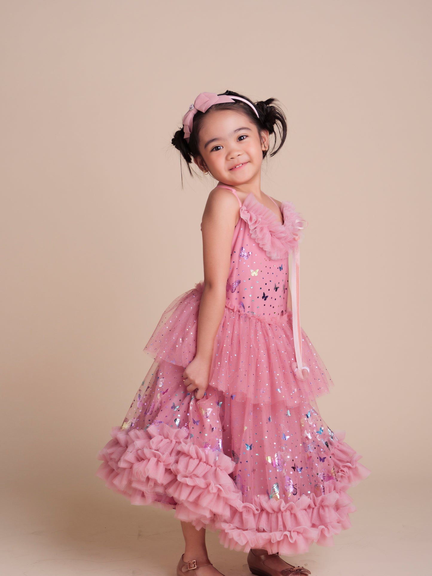 Butterfly Dress in Rose