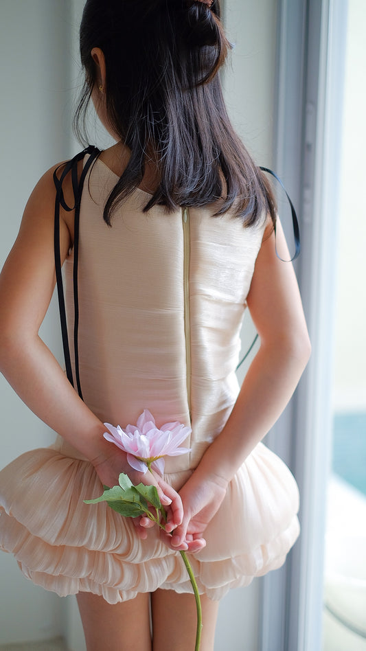 Charlotte dress in Champagne