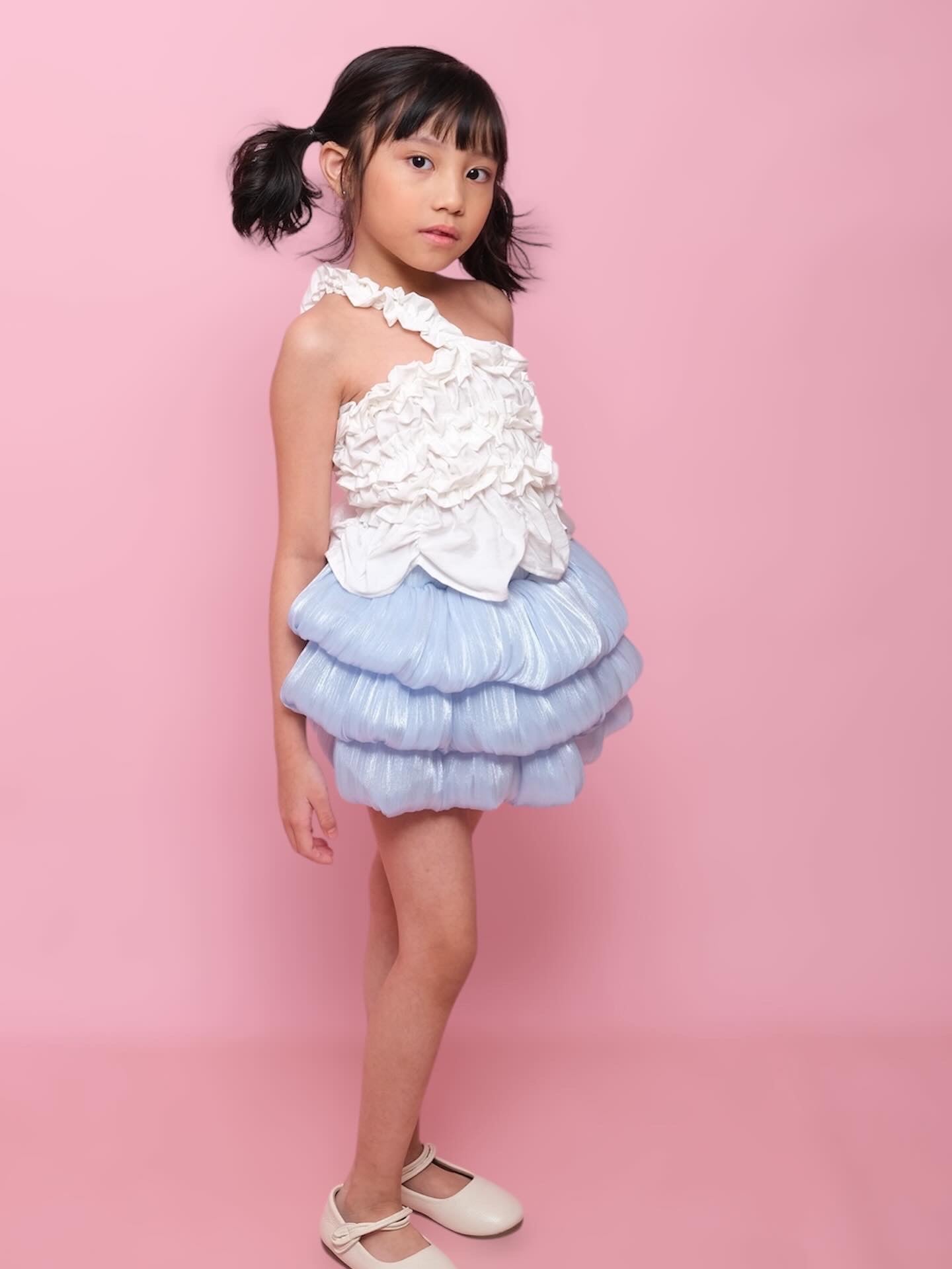 Wiggle skirt set in Sky Blue