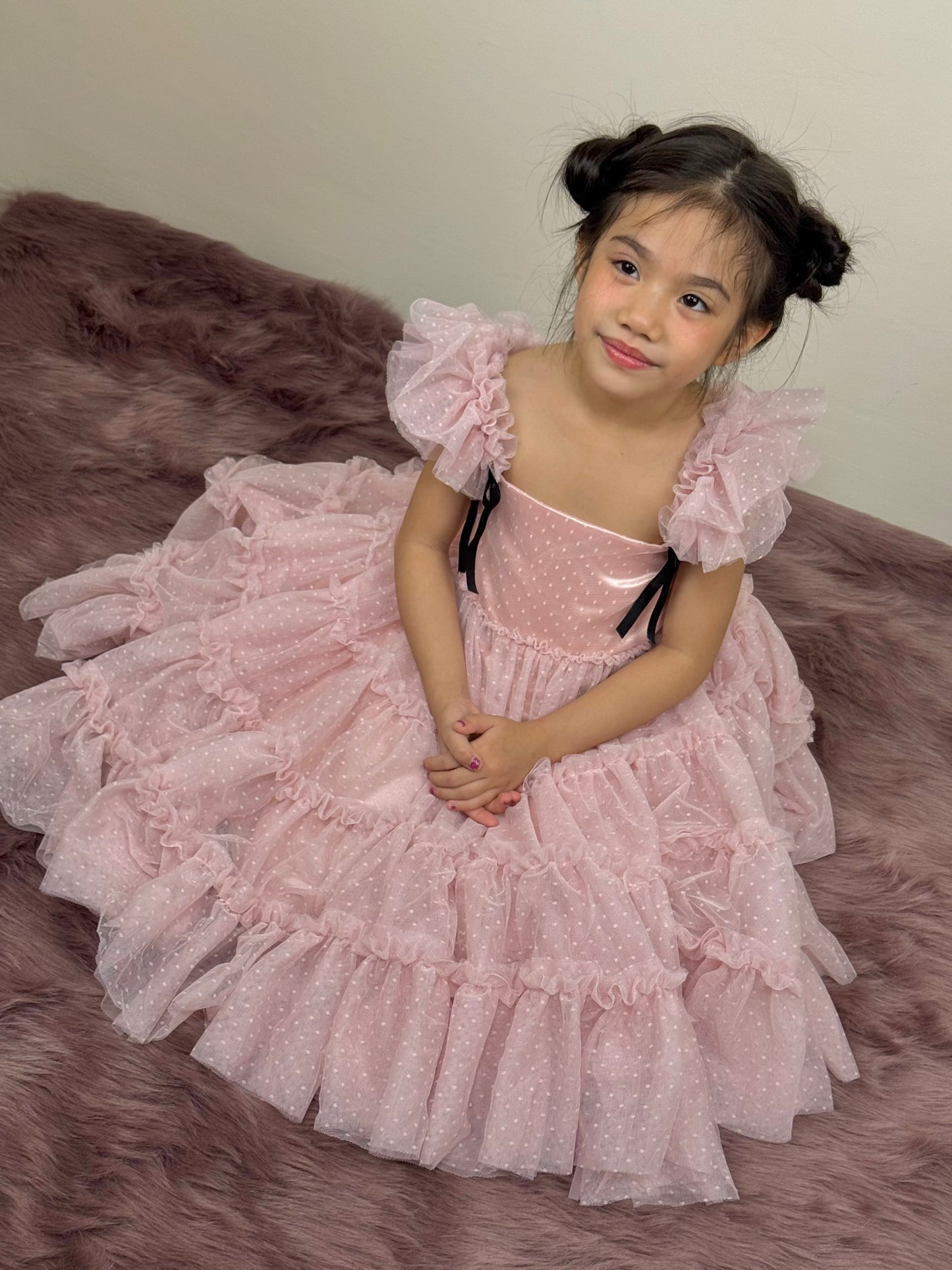 Ellie tulle dress in Blush Pink - On hand