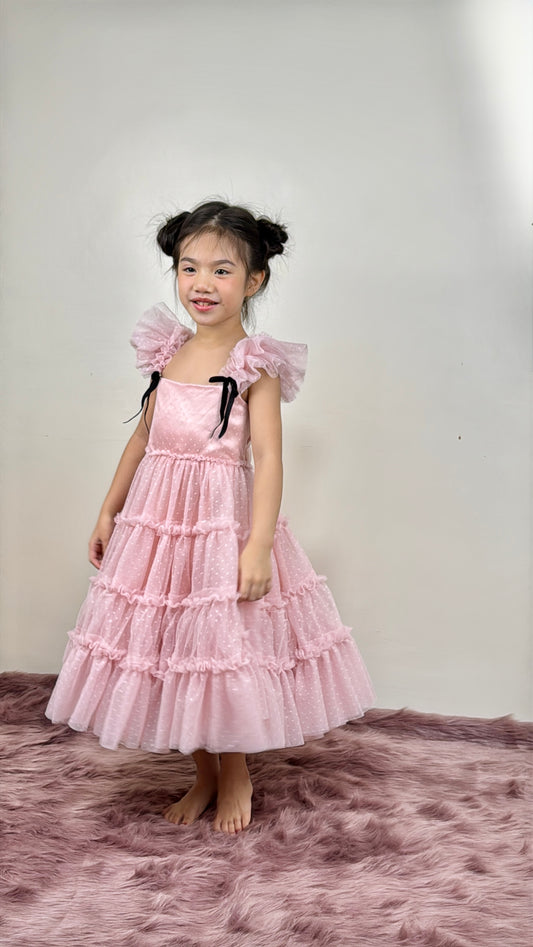 Ellie tulle dress in Blush Pink - On hand