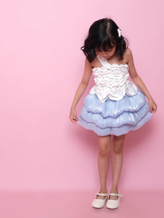 Wiggle skirt set in Sky Blue