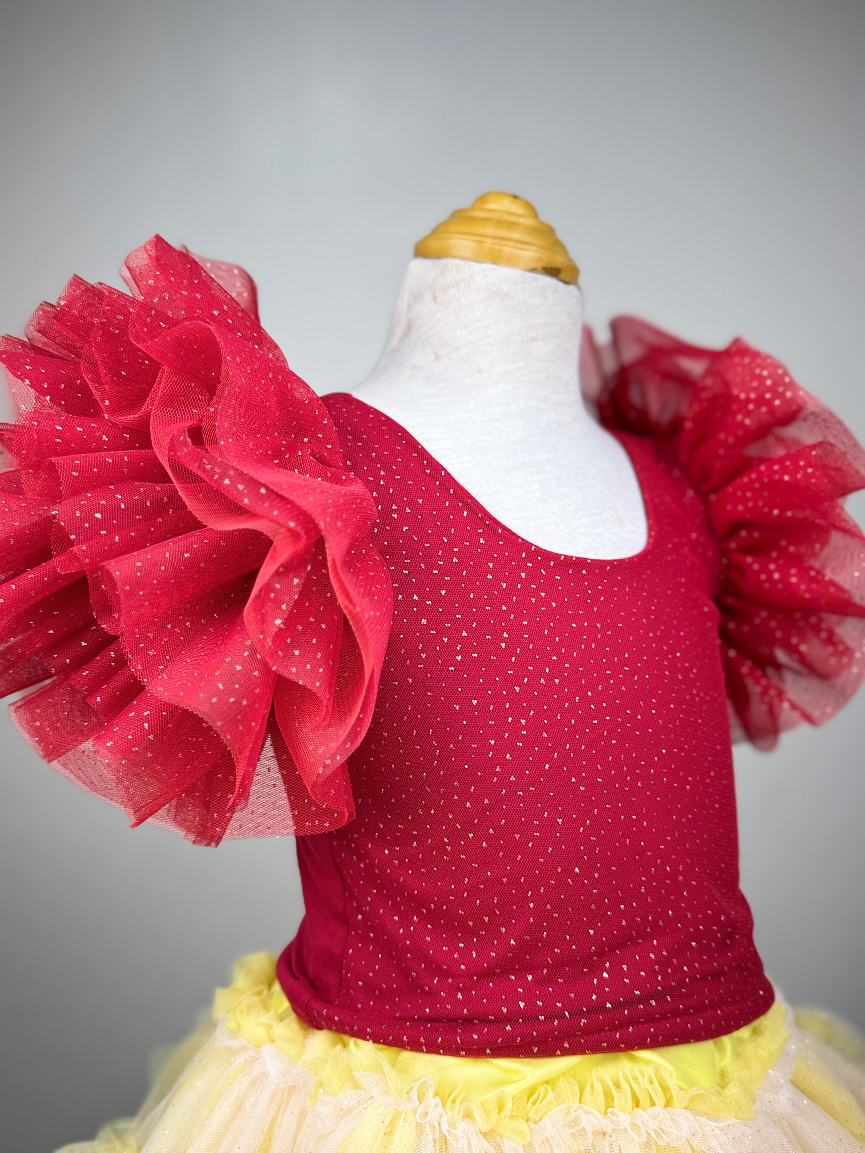 Cloud Puff Tee in Crimson