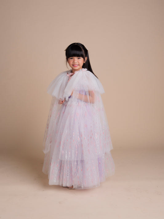 Frozen Snow Queen Dress and Cape (Icy Purple)