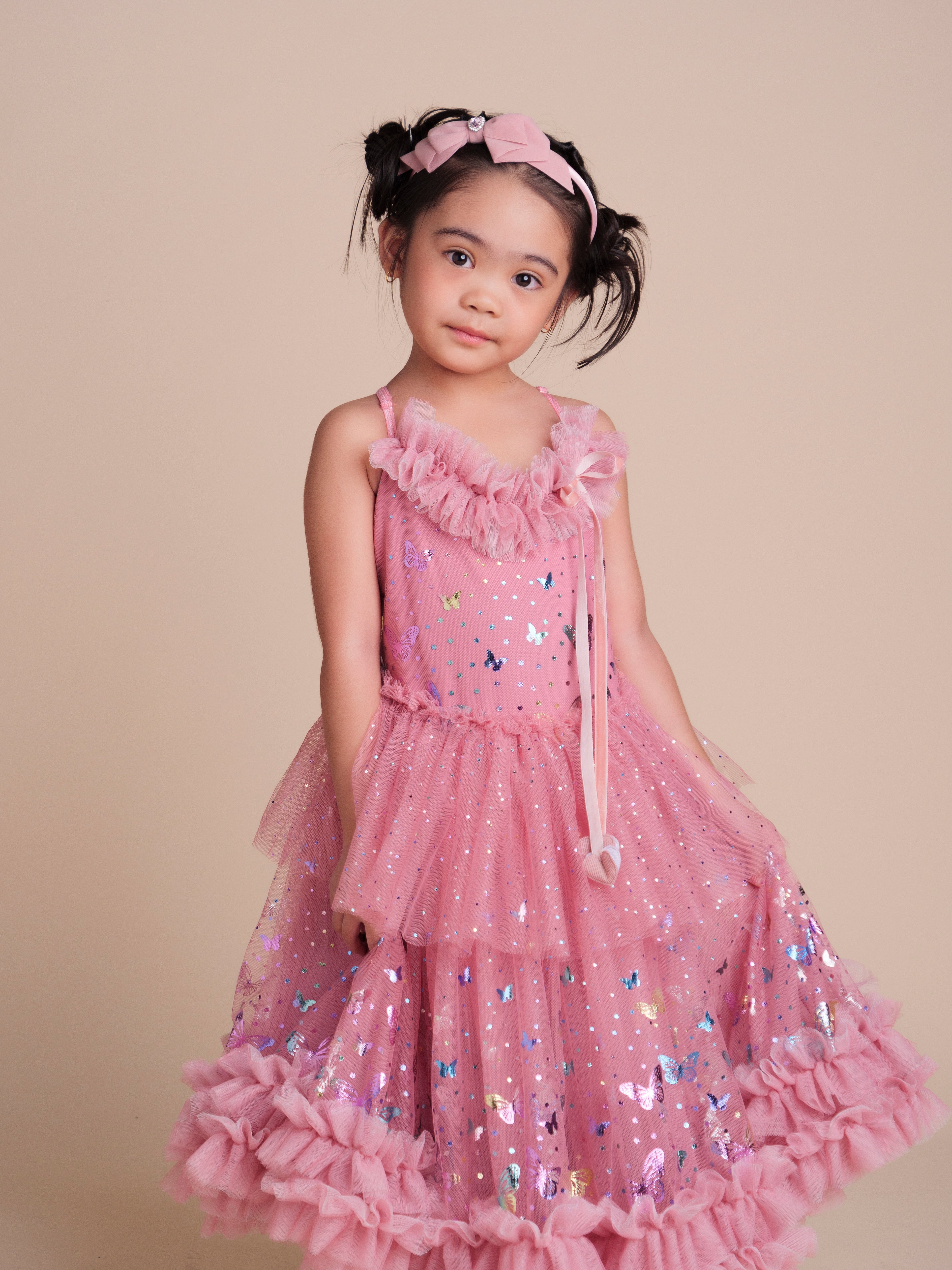 Butterfly Dress in Rose