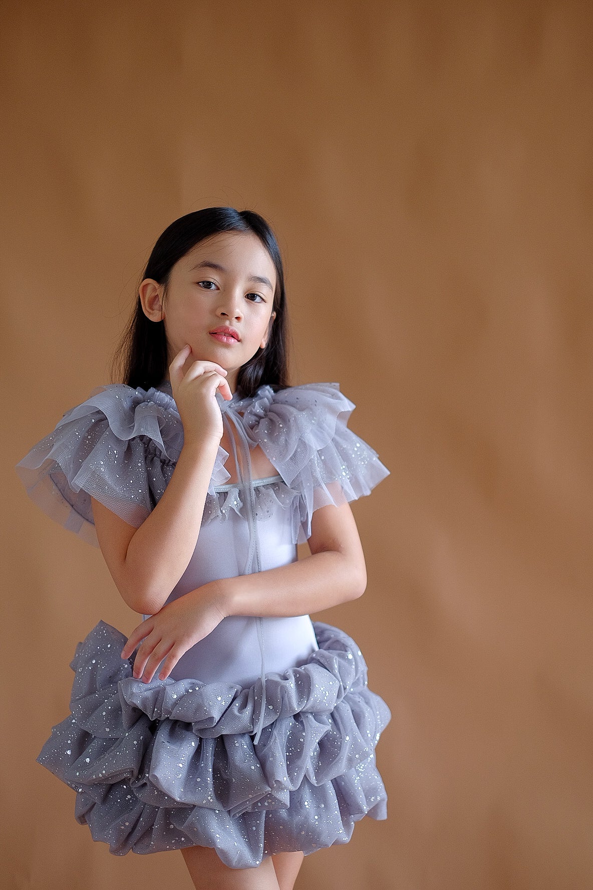 Bubble dress and Capelet Set