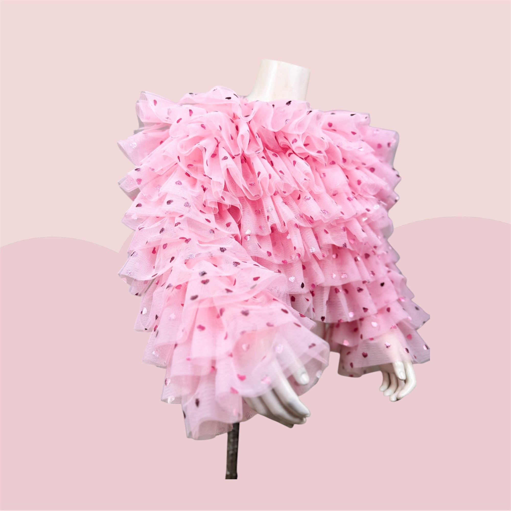 Frou frou Jacket in Baby pink hearts