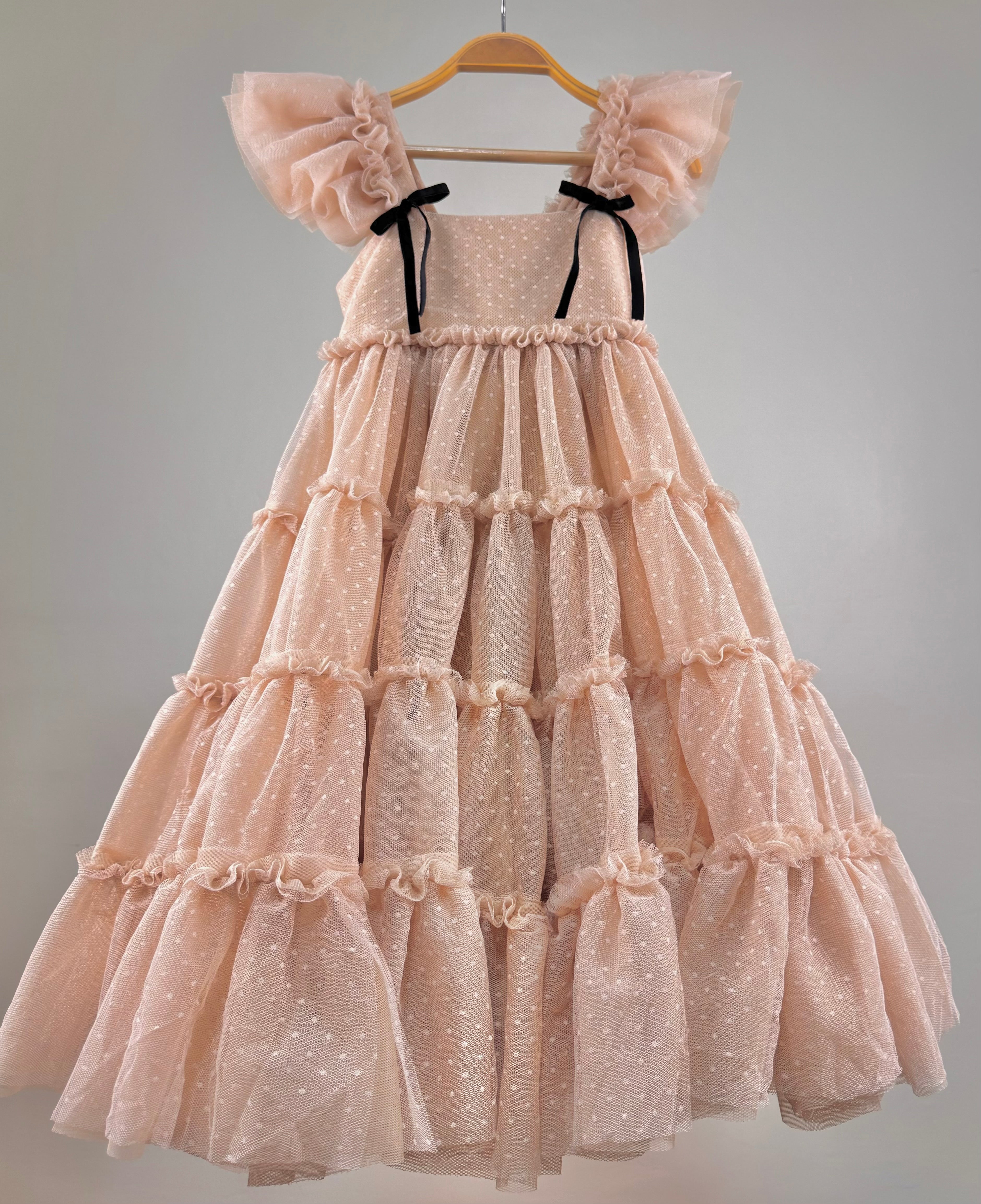 Ellie Dress in Nude - On Hand