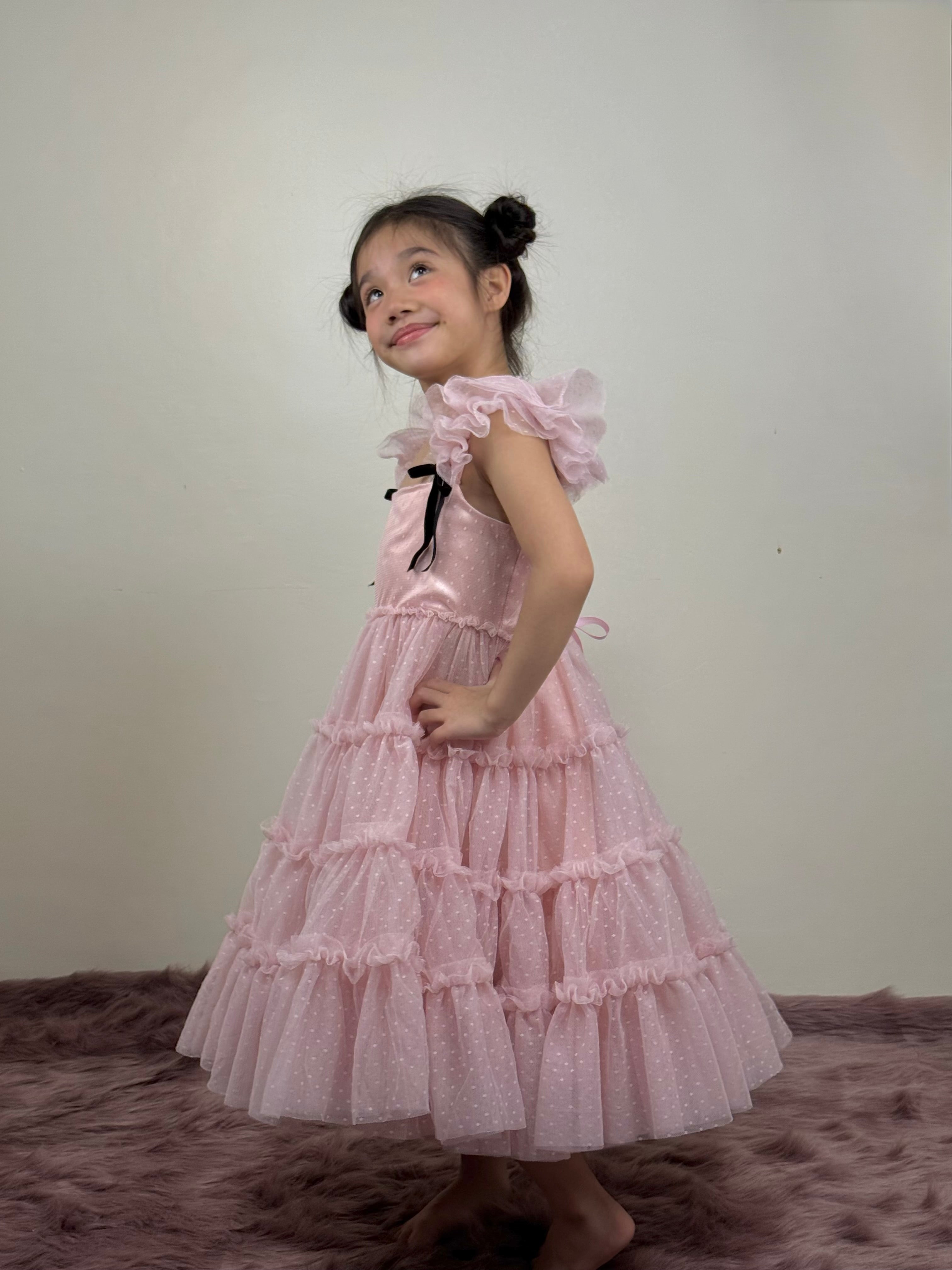Ellie tulle dress in Blush Pink - On hand