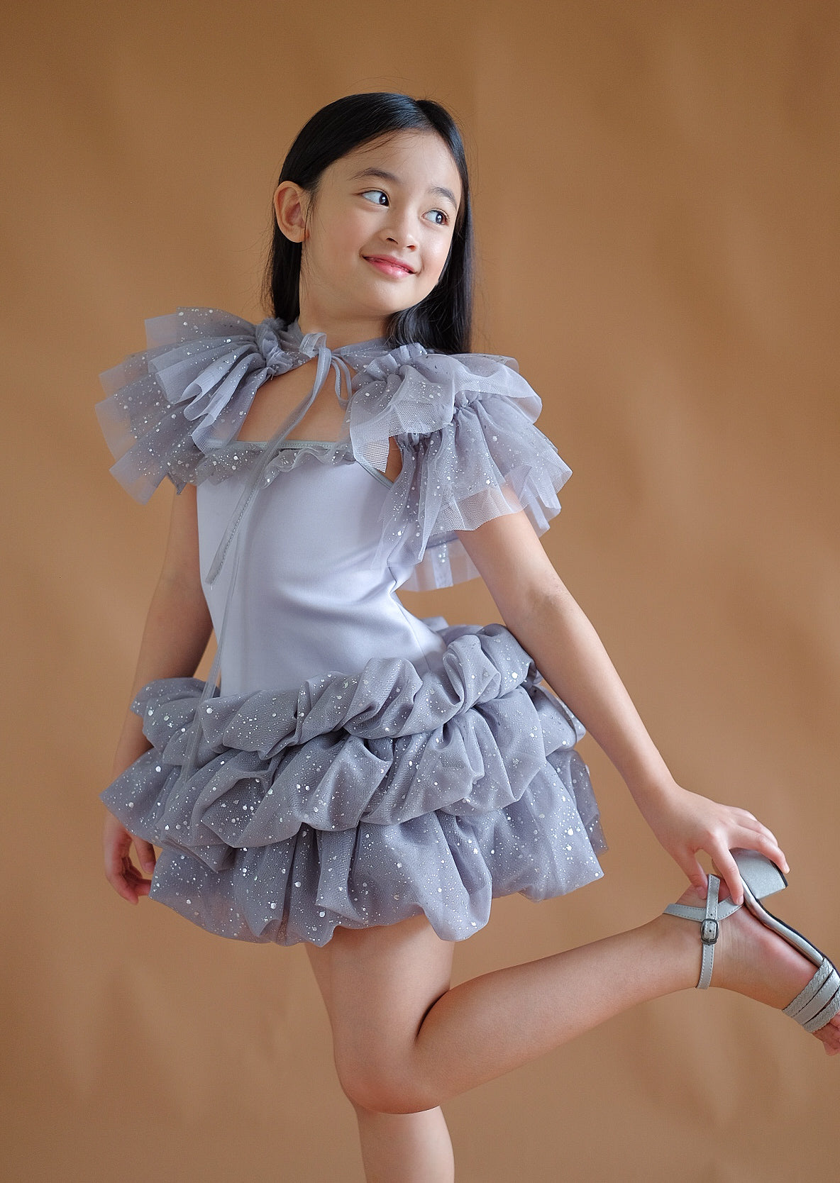 Bubble dress and Capelet Set