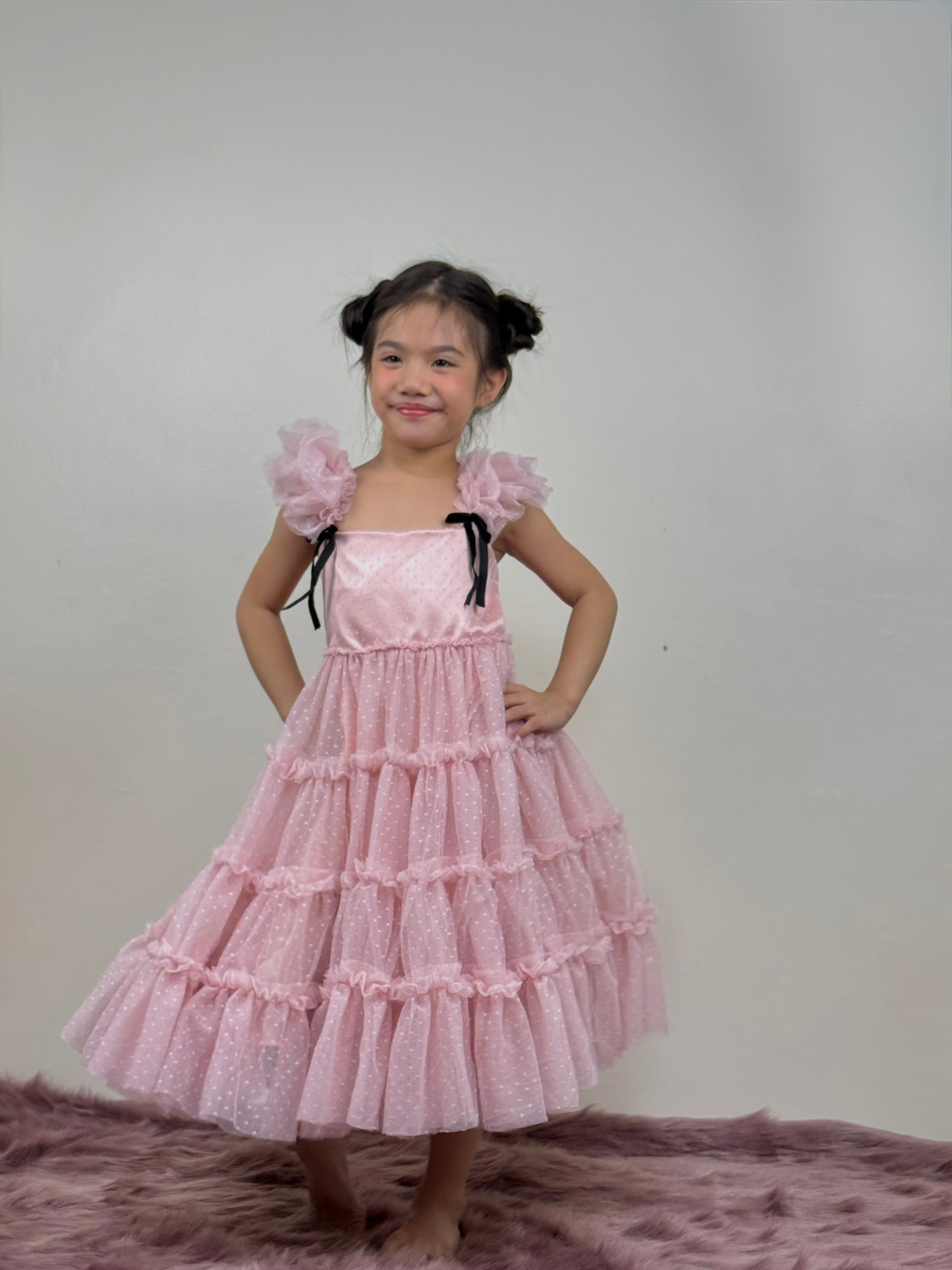 Ellie tulle dress in Blush Pink - On hand