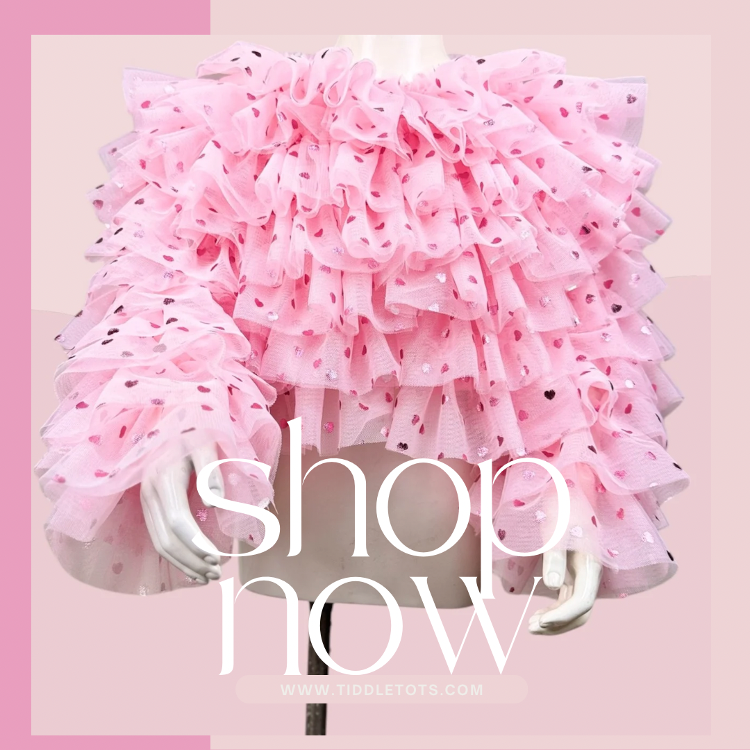Frou frou Jacket in Baby pink hearts