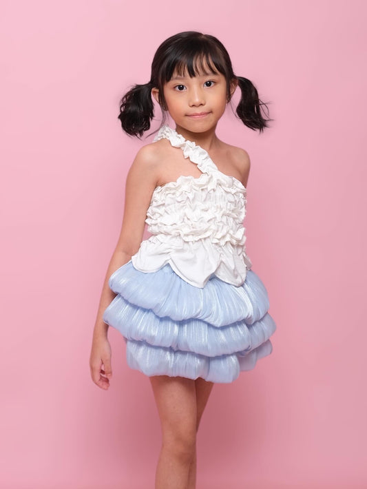 Wiggle skirt set in Sky Blue