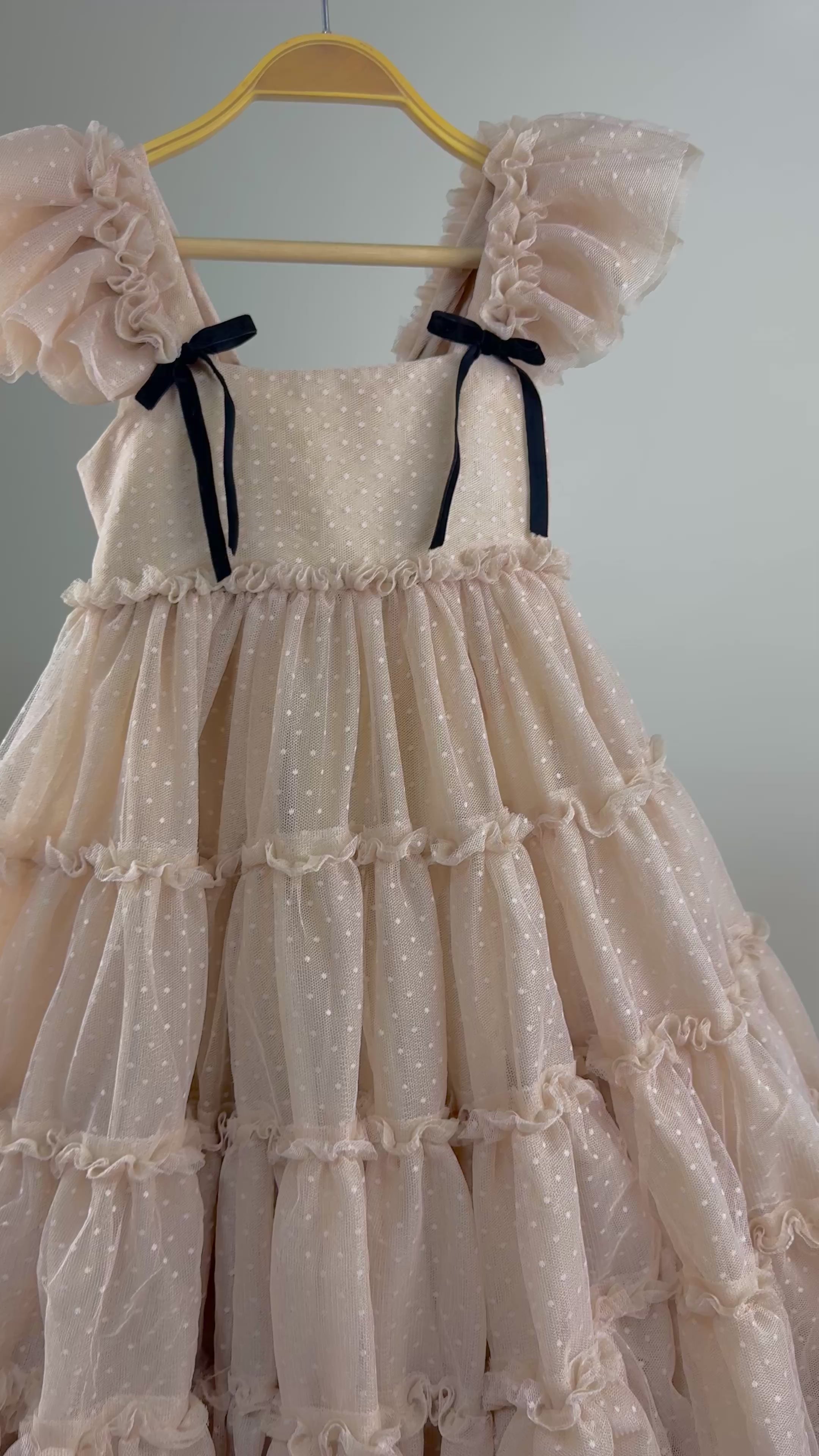 Ellie Dress in Nude - On Hand